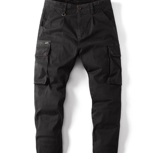 Men Casual Cotton Cargo Pants Loose Multi Pockets Workwear Trousers Camouflage Solid Color Outdoor Fashion Fashionable Bottoms