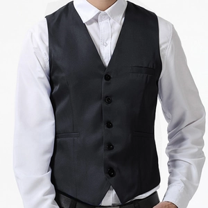 Men Business Suit Vest Cotton Blend V-Neck Single Breasted Waistcoat For Wedding Banquet Formal Slim Fit Sleeveless Jacket Top