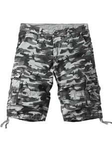 Men Cargo Shorts Cotton Camouflage Multi Pocket Tactical Shorts Military Style Casual Outdoor Summer Shorts For Men