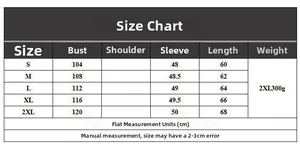 Detailed size chart for women V-neck long sleeve sweater showing bust and length in cm