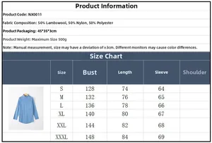 Size chart table for batwing sleeve turtleneck sweater with cable knit pattern details