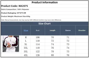 Guide des tailles du M au 4XL pour ce pull en maille cintré à manches longues pour homme