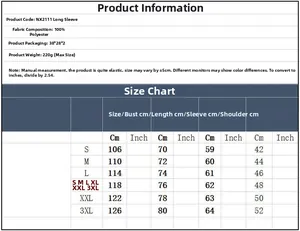 Size chart for men's hollow knit pullover showing S to 3XL measurements in centimeters