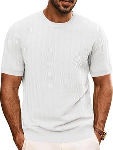 Detailed macro view of the white knitted fabric texture and premium herringbone pattern