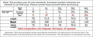Size chart for men long sleeve waffle shirt with international conversions and measurements