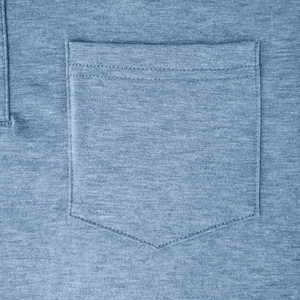 Polo pour homme avec détail de poche sur la poitrine en maille bleu-gris