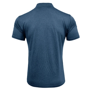 T-shirt sportiva da uomo blu navy ad asciugatura rapida con cuciture ergonomiche sul retro