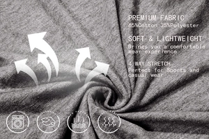 Detail of grey knit fabric with 4-way stretch and 65% cotton breathable blend texture