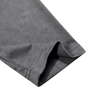 Close-up of dark grey knitted sleeve cuff with double-needle stitching and fabric texture