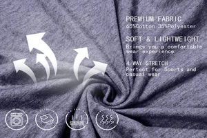 Detail view of 4-way stretch fabric in 65% cotton and 35% polyester blend for men shirt