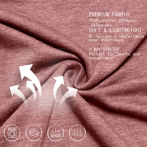 Close-up of gray-pink blended knit fabric showing 4-way stretch texture and breathability