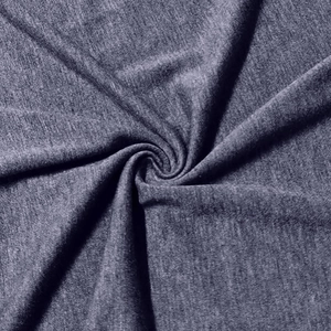 Close-up of soft charcoal grey heather knit fabric with fine blended fiber texture