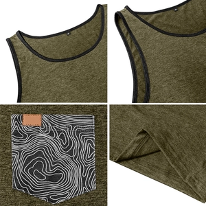 Détails de la veste de sport vert olive montrant la texture de poche et les coutures