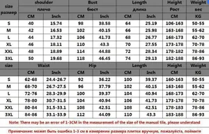 Detailed size chart for women hoodie and pants set showing measurements from S to 3XL
