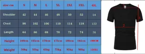 Tableau des tailles détaillé pour ensemble de sport homme mesurant du S au 4XL