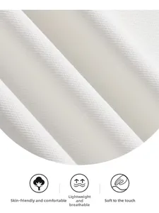 Close-up of white breathable honeycomb mesh cotton fabric with soft texture detail