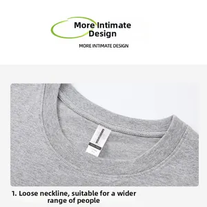 Detail of the crew neck collar on a grey cotton Valentine's T-shirt with size L label