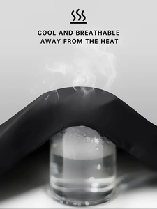 Breathable black fabric showing cool tech mesh ventilation for athletic tank top
