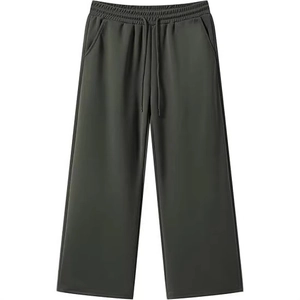 Pantaloni in Pile a Gamba Larga Casual da Uomo in Misto Poliestere Vita Elastica con Coulisse Tasche per Viaggi Sport Quotidiano Stile Ampio Pantaloni da Uomo