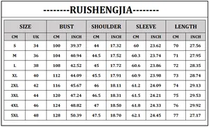 Detailed size chart for men's knit sweater covering bust and shoulder measurements