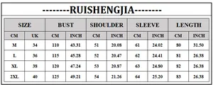 Size chart for men's hooded cardigan sweater showing measurements for M to 2XL