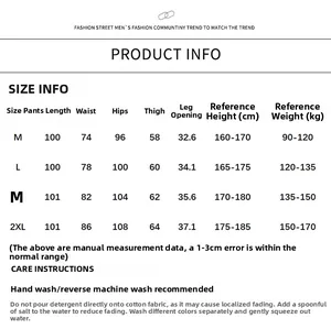 Detailed size chart for American vintage straight leg ripped denim jeans with fit measurements