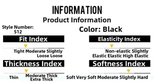Detailed size and material specification chart for men's dark blue stretch denim jeans
