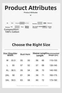 Detailed size guide table for loose tiger print cotton jacket with M-3XL specifications