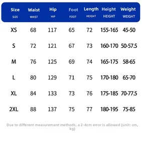 Detailed size chart for men's washed blue cropped jeans showing waist and hip measurements