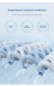 Détail du tissu Tencel montrant la technologie de refroidissement et fibres élastiques