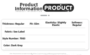 Detaillierte Größentabelle und Materialspezifikationen für graue Slim-Fit-Jeanshosen
