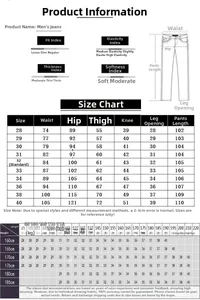 Tabella taglie per jeans retrò slim fit con misure di vita e lunghezza in cm