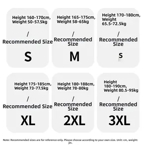 Men's denim jeans size guide table from S to 3XL based on height and weight details