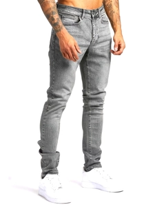 Pantaloni jeans slim fit da uomo in grigio lavato per un look urban street style