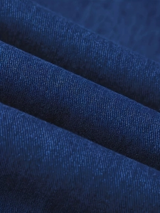 Jeans skinny strappati blu scuro da uomo in tessuto denim testurizzato ad alta densità