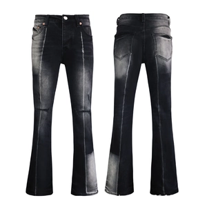 Pantaloni Jeans a Zampa Donna American Vintage Slim Fit Strappati Vita Alta Lavati Pantaloni Casual