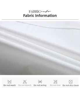Detail view of white fabric texture for casual men jacket with washing care instructions