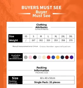 Tableau des tailles pour sweat Jujutsu Kaisen de XS à 3XL avec onze coloris au choix