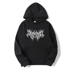 Gothic Oversized Hoodie Harajuku Graphic Sweatshirt Long Sleeve Fleece Pullover Hip Hop Aesthetic Casual Streetwear For Men Women