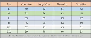 Size chart for men's hooded sweatshirt with S-3XL dimensions and measurement guidelines
