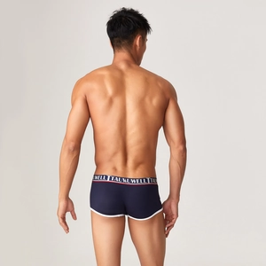 Rear view of men's modal boxer briefs showing wide elastic waistband and snug fit