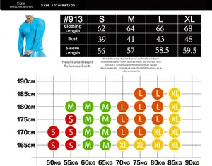 Tableau des tailles pour tenue de sport homme avec mesures et guide de poids et taille