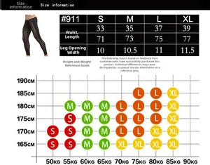 Guide des tailles pour vêtements de sport homme avec mesures de taille et de longueur