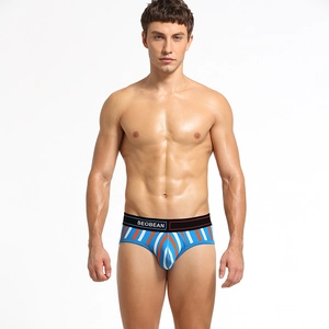 Herren Low Rise Gestreifte Slips Atmungsaktive Baumwollmischung Sportunterwäsche Für Herren Täglich Bequeme Elastische Slips