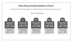Detailed size chart for men's casual striped shirt including height and weight guide