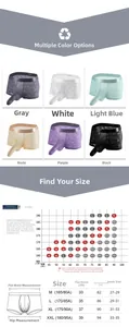 Detailed size chart for men heart jacquard boxer briefs covering M to XXL measurements