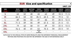 Detailed European size chart for men's hooded PU leather jacket with measurements