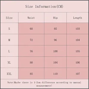 Size chart for women high waist flare jeans with waist and hip measurements in cm