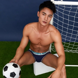 Herren Low Rise Boxershorts aus Baumwolle in Dunkelblau mit sportlichem Gummiband-Design