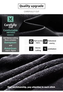 Detailed macro view of men's black PU leather jacket featuring thick grey fleece lining